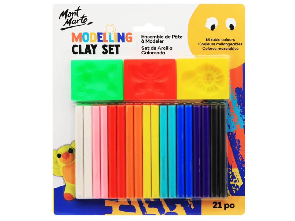 plastilina-modeling-clay-mulaje-mont-marte-21-piese Plastilină Modeling Clay + mulaje Mont Marte 21 piese - imagine 1
