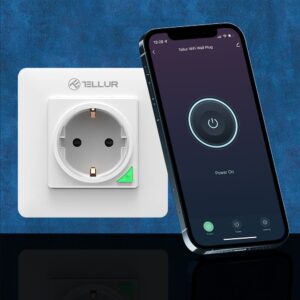 Priză de perete WiFi Tellur Smart, 3000W, 16A, alb