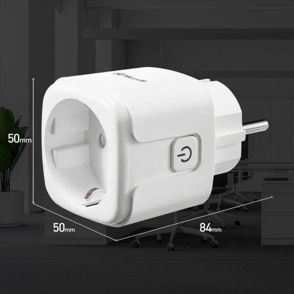 Priză WiFi Tellur Smart, monitorizare consum, 3680W, 16A, alb