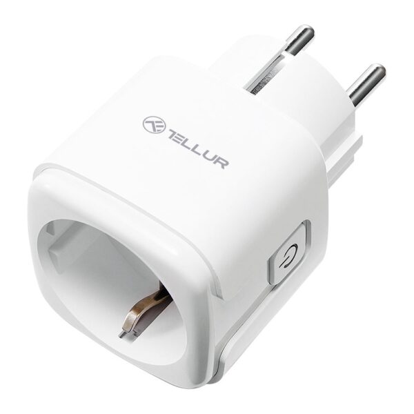 Priză WiFi Tellur Smart, monitorizare consum, 3680W, 16A, alb