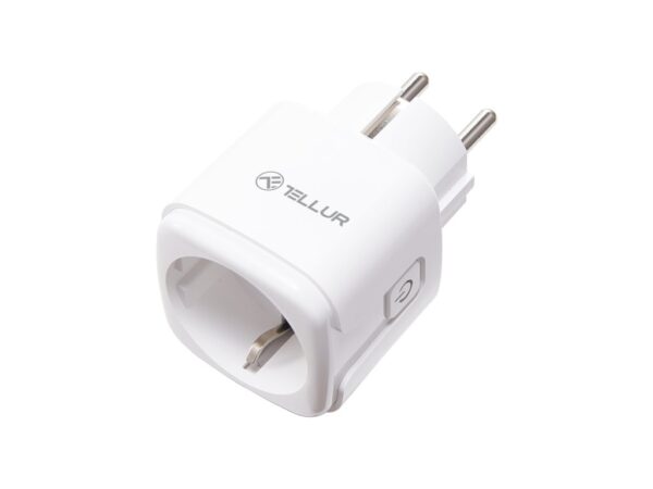 Priză WiFi Tellur Smart, monitorizare consum, 3680W, 16A, alb
