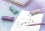 Radieră roll-on sparkle turcoaz violet Faber-Castell