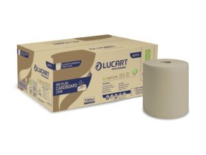 Rolă prosop autocut Lucart EcoNatural 155 ID, 2 str, 155 m/rolă, 6 role/bax