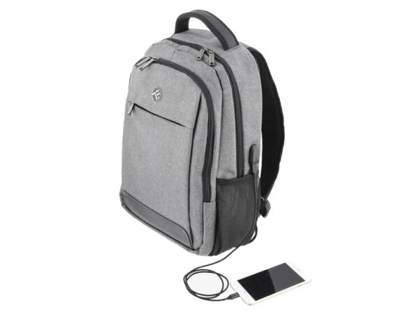 Rucsac laptop Tellur Companion, cu port USB, 15.6", gri