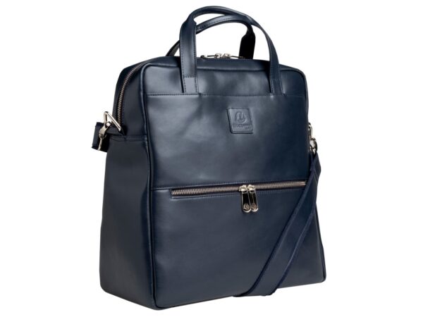 Rucsac din piele laptop 14" Exactive Lady Exacompta 17237E, bleumarin