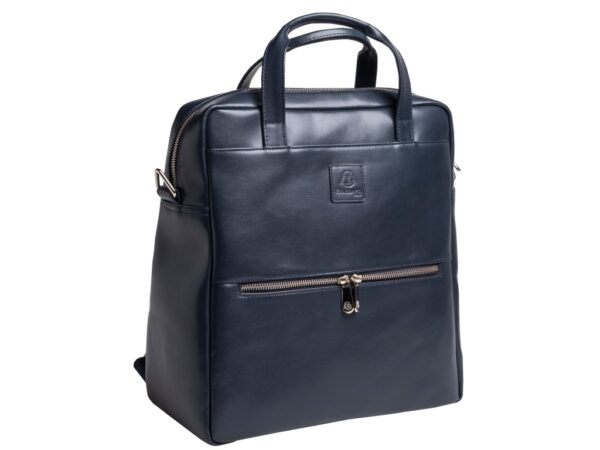 Rucsac din piele laptop 14" Exactive Lady Exacompta 17237E, bleumarin