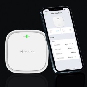 Senzor de gaz WiFi Tellur Smart, DC12V 1A, Alb