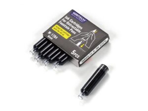 Set cu 5 patroane cerneală pentru stilou retractabil Writech, negru