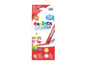 Set creioane cerate Carioca Oil Pastel Maxi, 12 buc./cutie