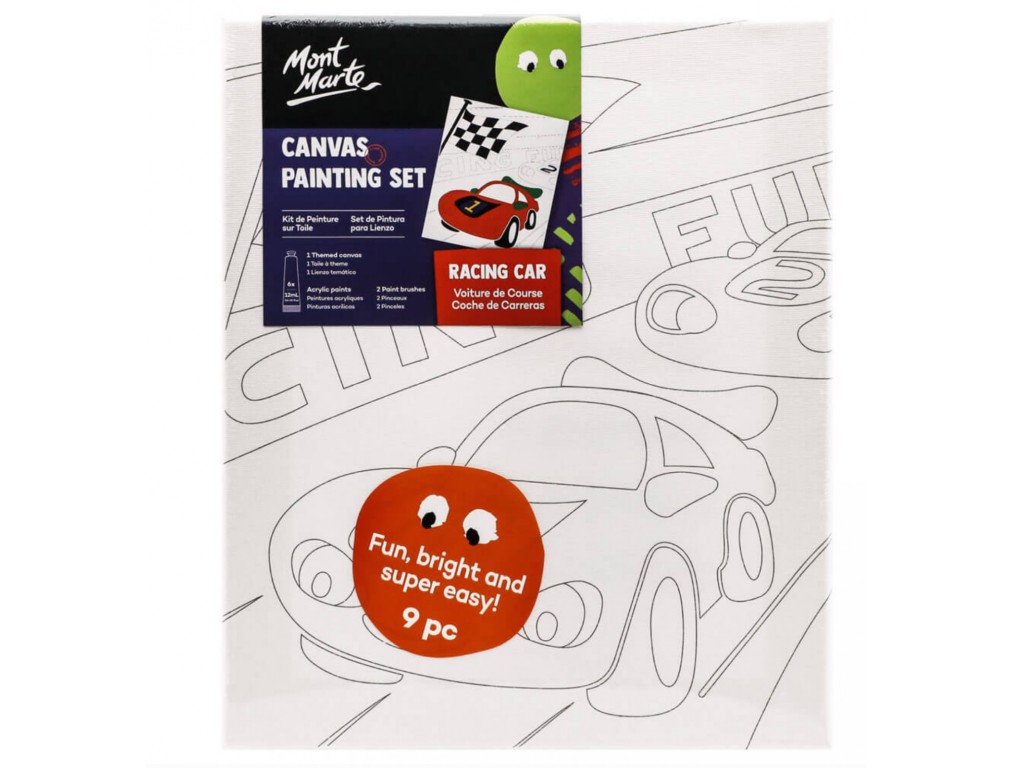 set-pictura-copii-mont-marte-masini-de-curse Set pictură copii Mont Marte Mașini de curse - imagine 1