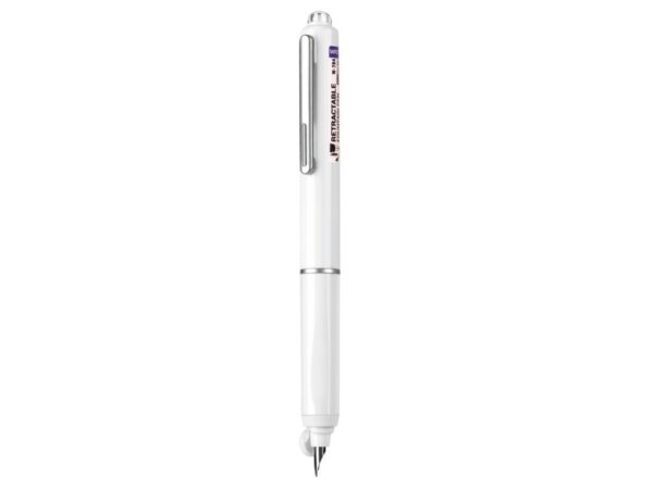 Stilou reatractabil Writech corp alb + 5 patroane cu cerneală albastru