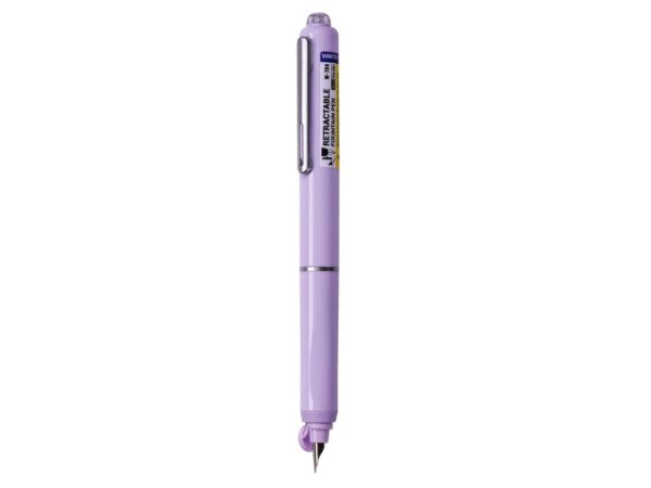 Stilou reatractabil Writech corp violet + 5 patroane cu cerneală albastru