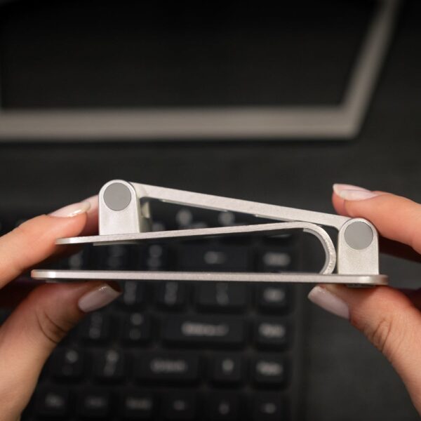 Suport Telefon Birou Tellur, Aluminiu, Argintiu