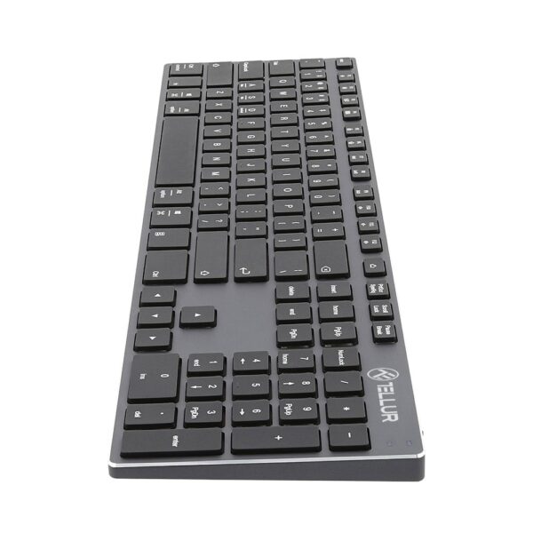 Tastatură fără fir Tellur Shade, Bluetooth, US, Alu, Gri Negru