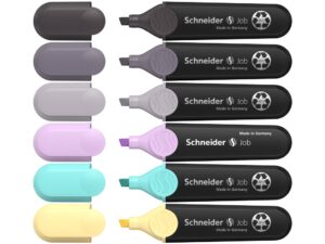 Textmarker Schneider Job 6 cul/set inclusiv gri