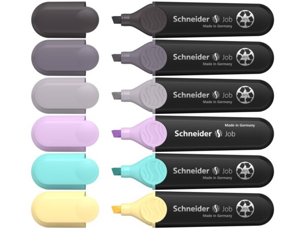 Textmarker Schneider Job 6 cul/set inclusiv gri