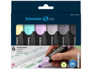 Textmarker Schneider Job 6 cul/set inclusiv gri