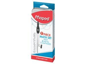Trusă geometrie Maped Essentials metal 9 piese