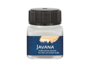 Vopsea pentru textile Javana Metallic Silver Kreul, 20 ml