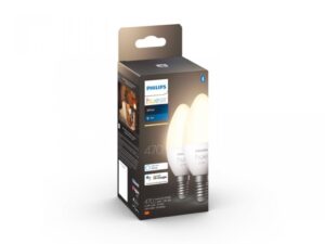 2 Becuri LED inteligente Philips Hue B39, Bluetooth, E14, 5.5W (40W) - 000008719514320628
