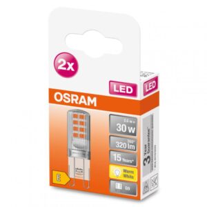 2 Becuri LED Osram PIN, G9, 2.6W (30W), 320 lm, lumina calda (2700K) - 000004058075449862