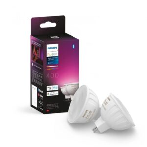 2 Becuri LED RGB inteligente Philips Hue MR16, Bluetooth - 000008719514491649