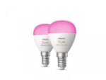 2 Becuri LED RGB inteligente Philips Hue P45, Bluetooth - 000008719514491281