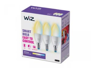 3 Becuri LED inteligente WiZ Connected Whites C37, Wi-Fi, E14 - 000008720169075696