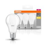 3 Becuri LED Osram Base Classic A, E27, 8.5W (60W), 806 lm - 000004052899955493