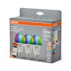 3 Becuri LED RGB inteligente Osram SMART+ Matter over - 000004099854529825