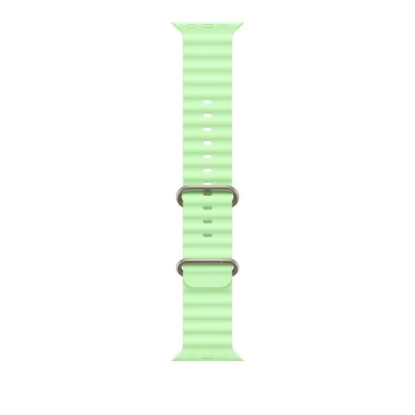 49mm Neon Green Ocean Band - Natural Titanium Finish - MGCF4ZM/A