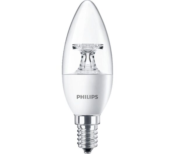 6 Becuri LED Philips B35, EyeComfort, E14, 5.5W (40W), 470 lm - 000008718696509487