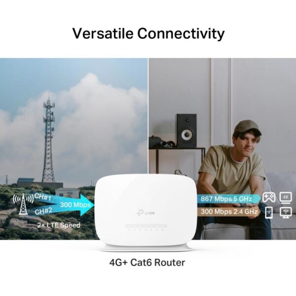 AC1200 4G LTE Advanced Cat6 Gigabit Router Build-In 300Mbps - ARCHER MR505