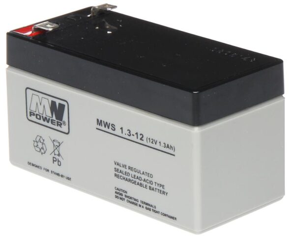 Acumulator AGM 1.3Ah 12V seria MW Power, MWS1.3-12