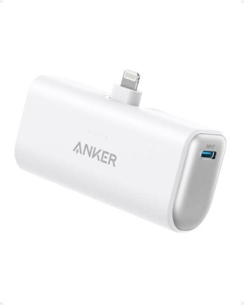 Acumulator extern Anker 621 5000 mAh 12W conector Ligthning alb - A1645G21