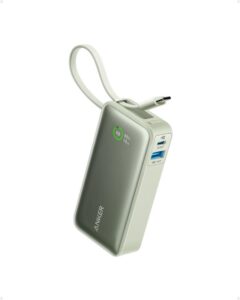 Acumulator extern Anker Nano 10000 mAh 30W cablu USB-C verde - A1259G61