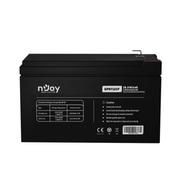 Acumulator nJoy GP07122F 12V 23.51W/cell Battery Model GP07122F Voltage - BTVACGUOBTG2FCW01B