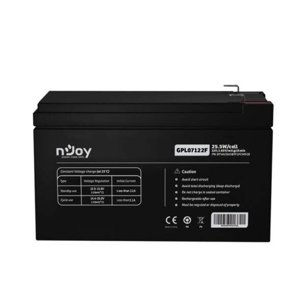 Acumulator nJoy GPL07122F 12V 22.72W/cell, Capacitate 22.72W/cell evalua - BTVACGUOBTF2FCW01B