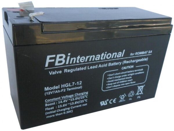 Acumulator stationar pentru UPS 7A/12V HGL12-7, Terminal F2 - HGL12-7-F2