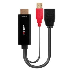 Adaptor Lindy HDMI 18G to DisplayPort, negru - LY-38289