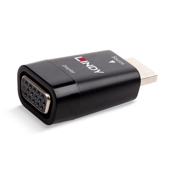 Adaptor Lindy LY-38194, HDMI Type A to VGA Dongle, negru