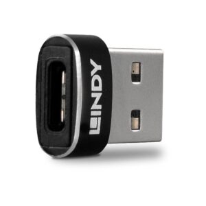 Adaptor Lindy LY-41884, USB 2.0 Type A to Type C, negru