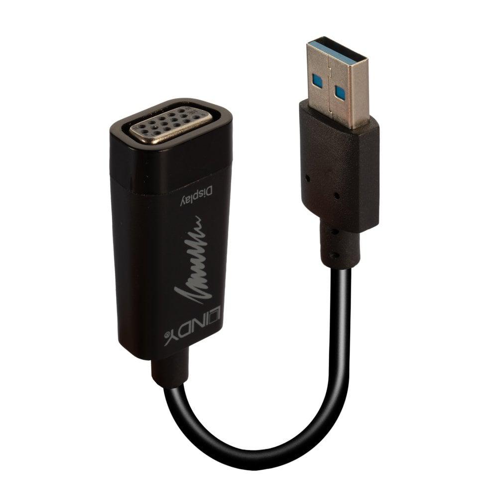 Adaptor Lindy LY-43172, USB 3.0 to VGA, negru-01 Adaptor Lindy LY-43172, USB 3.0 to VGA, negru - imagine 1