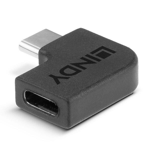 Adaptor Lindy USB-C 3.2 la USB C 90°, material PVC - LY-41894