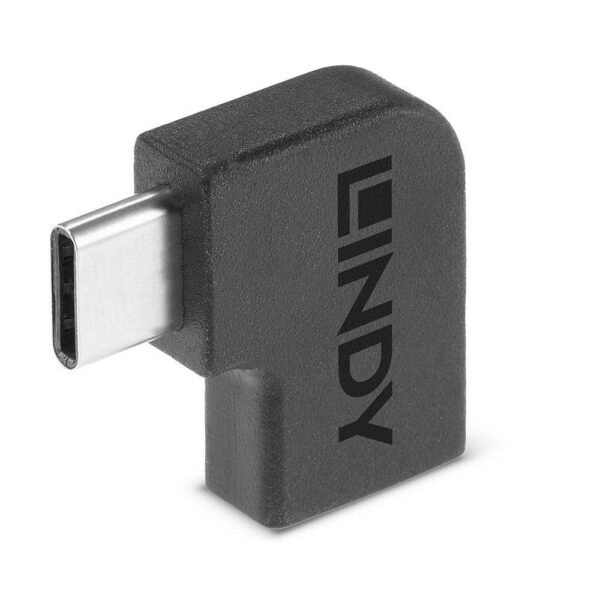 Adaptor Lindy USB-C 3.2 la USB C 90°, material PVC - LY-41894
