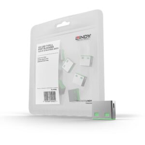 Adaptor USB Locks Lindy, 10 USB, verde - LY-40461