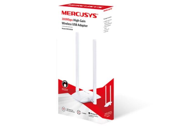 Adaptor Wireless MERCUSYS MW300UH, N300, 300 Mbps