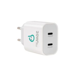 Alimentator retea SPACER Power Delivery, 2 x USB Type-C PD (max 20W) - SPAR-TYPECQ-02