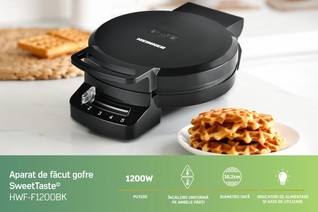 APARAT DE FACUT GOFRE HEINNER HWF-F1200BK APARAT DE FACUT GOFRE HEINNER HWF-F1200BK