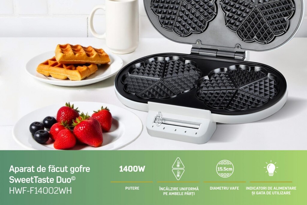 APARAT DE FACUT GOFRE HEINNER HWF-F14002WH APARAT DE FACUT GOFRE HEINNER HWF-F14002WH